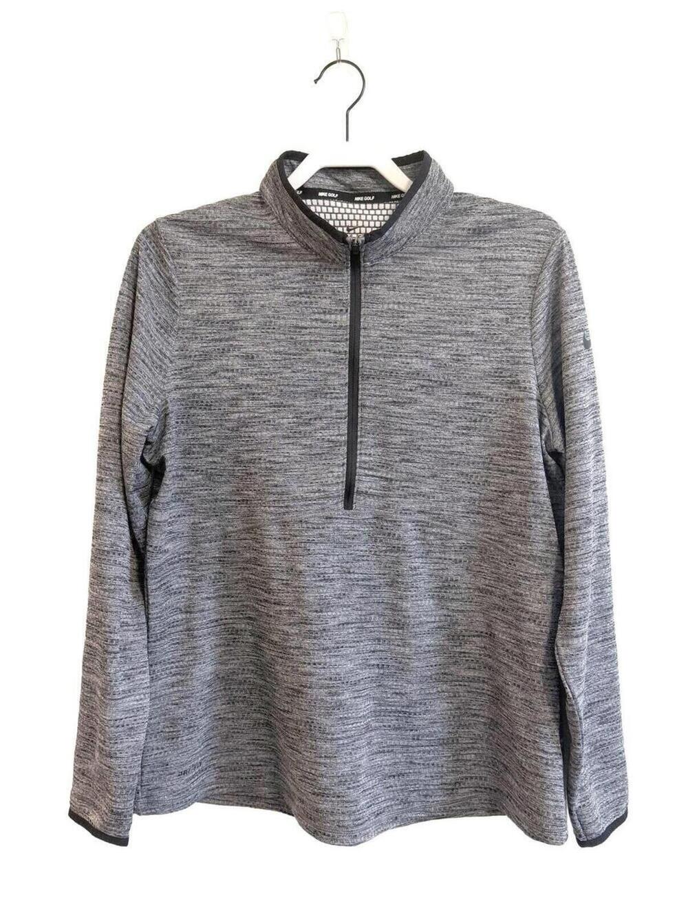 Nike Golf Dri-FIT Quarter-Zip Pullover Top Gray/Black Size XL